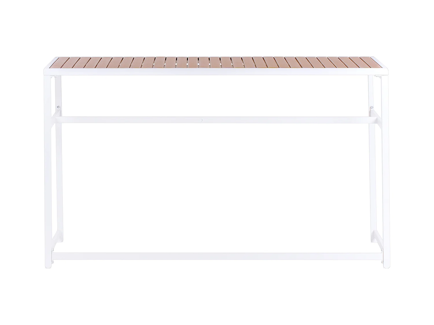Table de salle à manger de jardin AVETRANA 150 cm 50 cm Marron/blanc