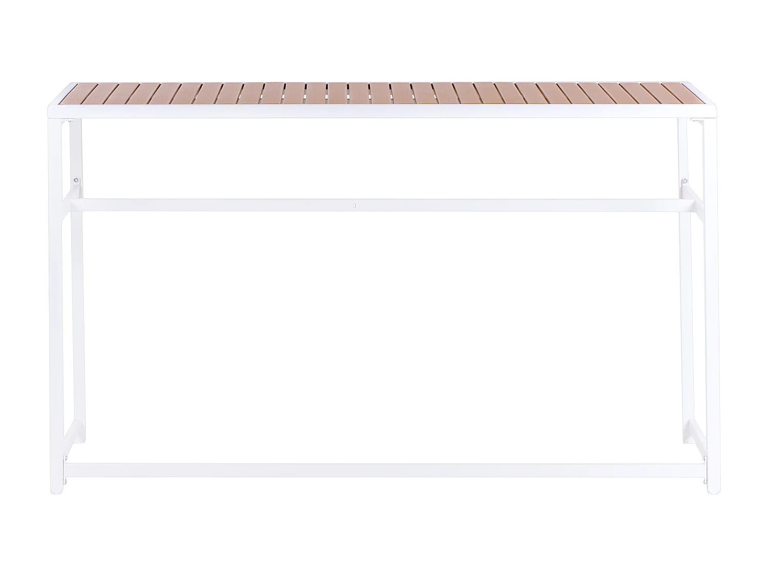 Mesa de refeição de jardim AVETRANA 150 cm 50 cm Castanho/Branco