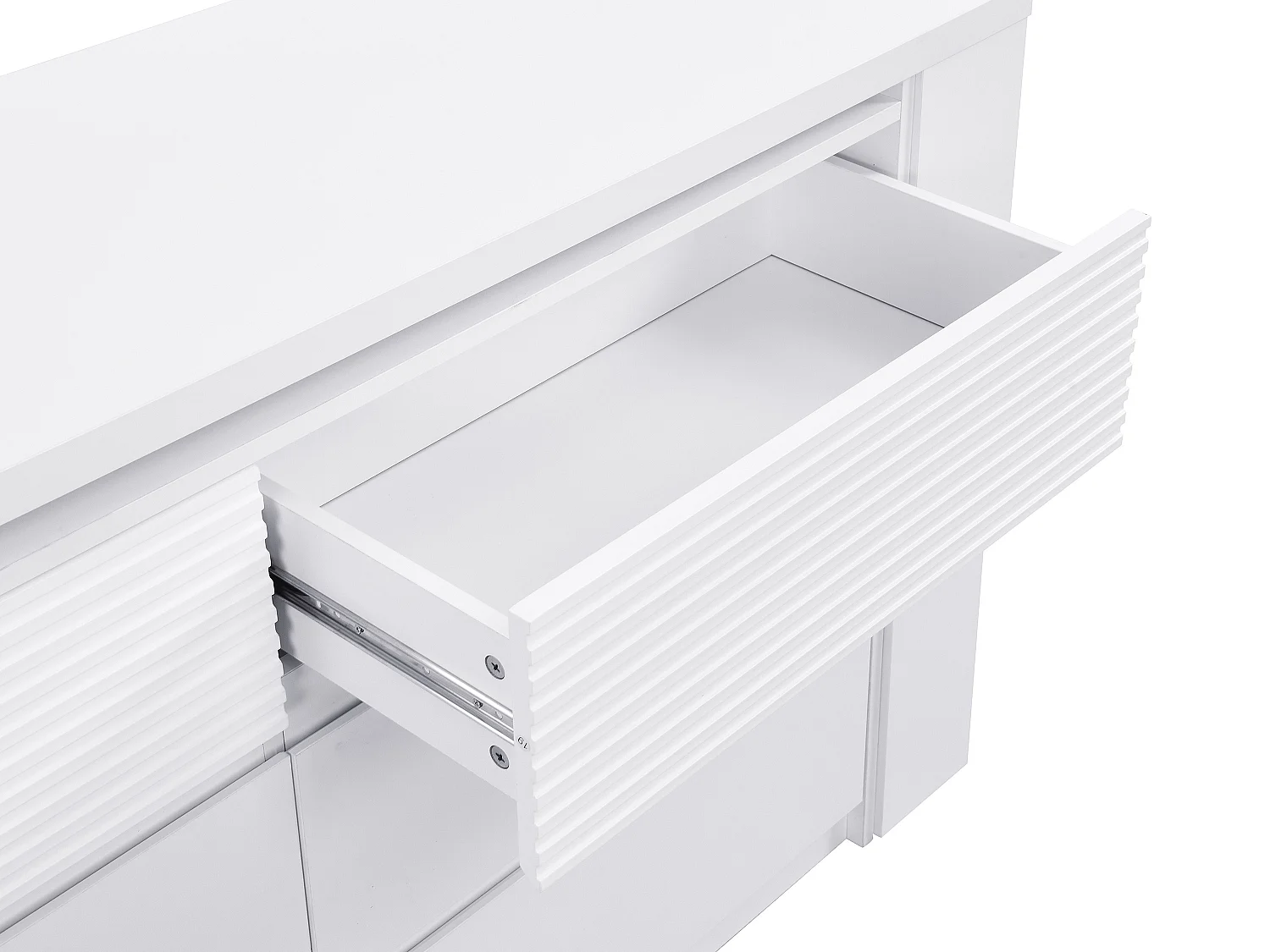 Commode coiffeuse 6 tiroirs et 3 niches - Blanc - BOPANIA