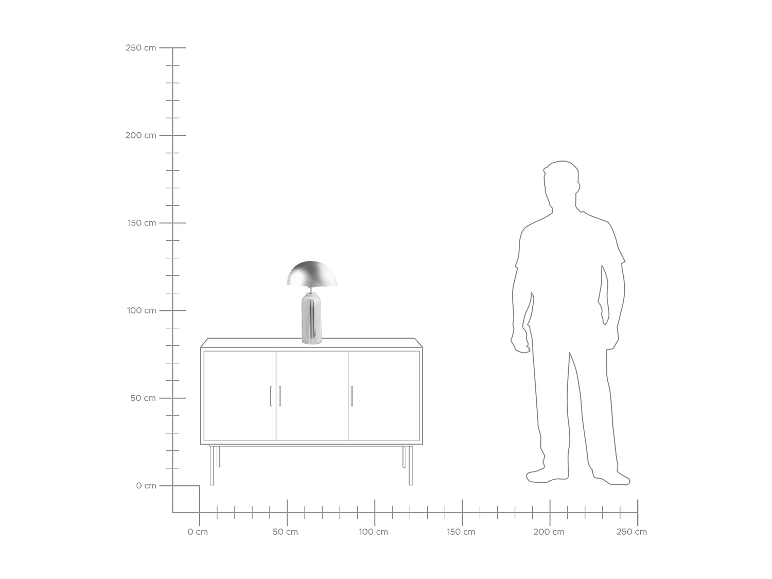 Lampa stołowa JALANGI Metal Srebrny