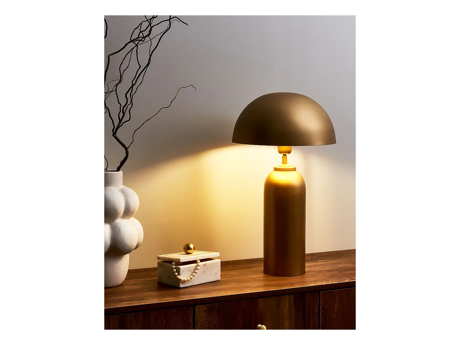 Lampa stołowa JALANGI Metal Mosiężny