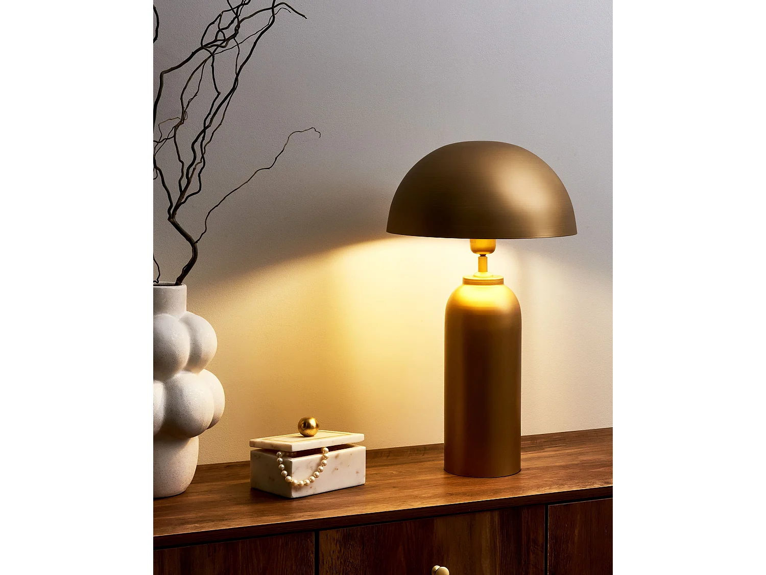 Candeeiro de mesa JALANGI Metal Latão