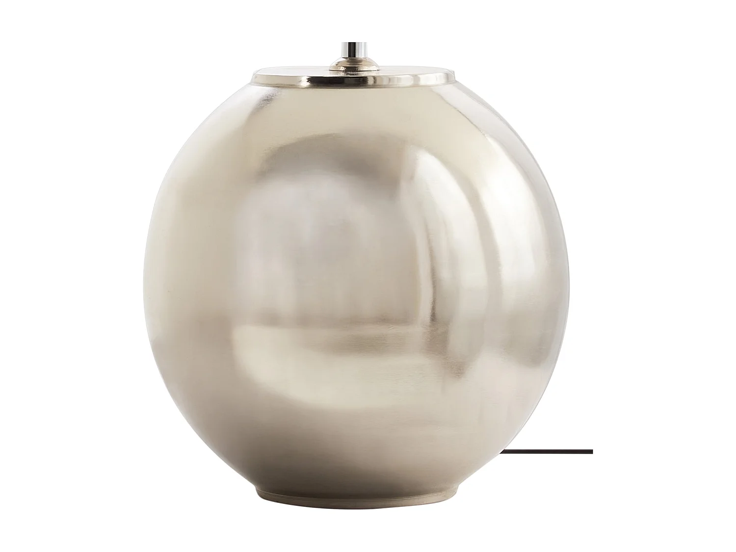 Tischlampe Baumwolle Stoffschirm Eisen schwarz silber modernes Design Sobramati