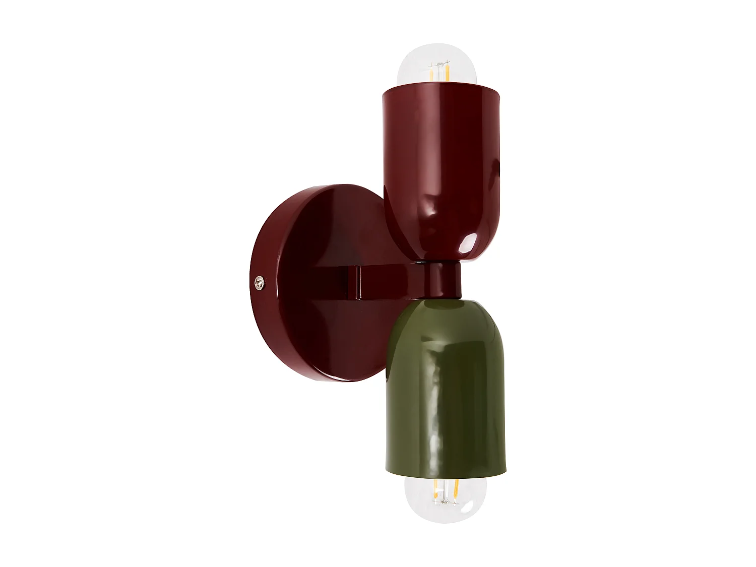 Lot de 2 lampes murales TOPI Métal Rouge/vert