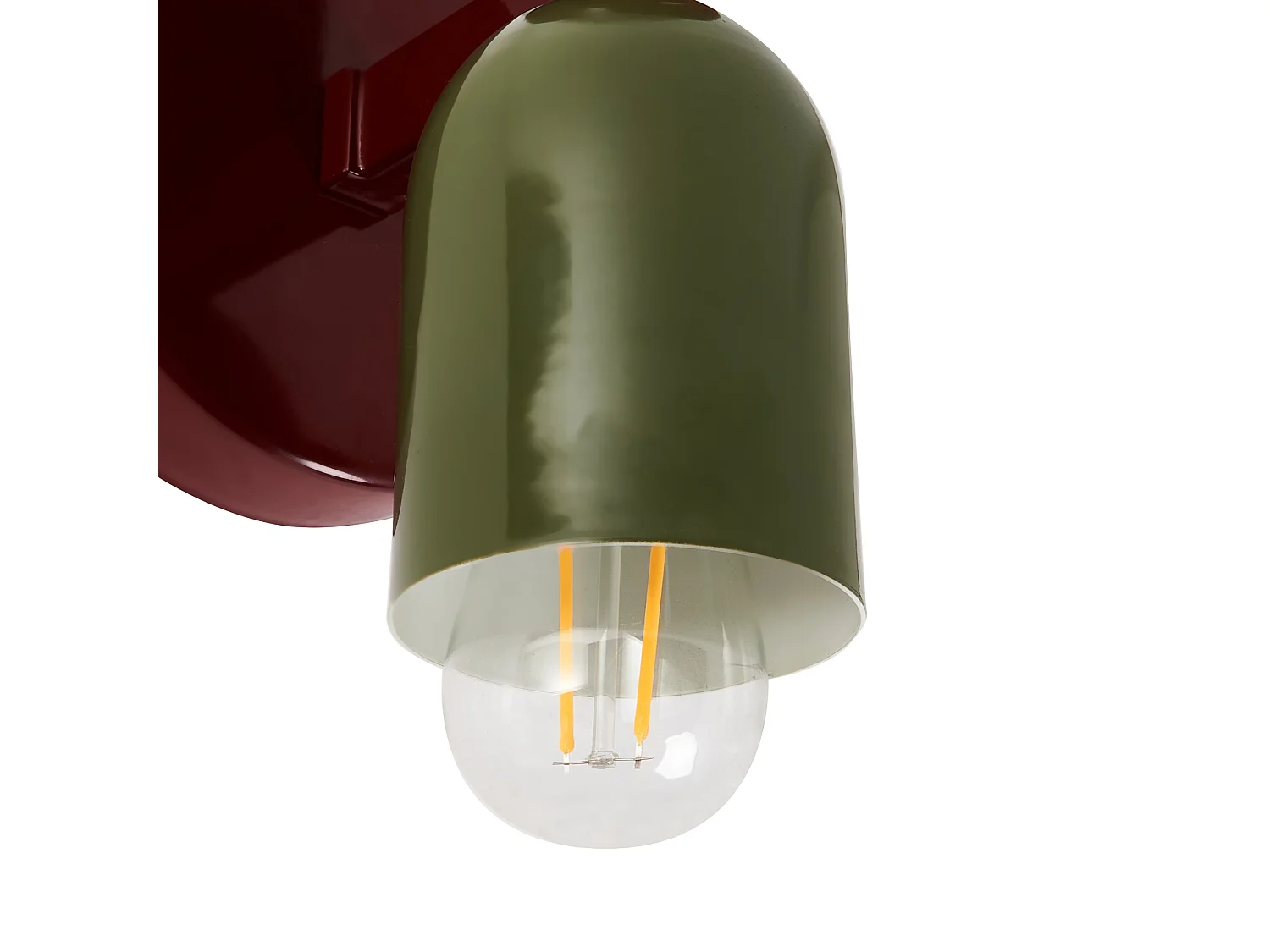 Lot de 2 lampes murales TOPI Métal Rouge/vert