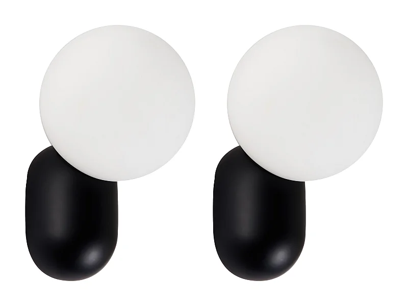 Wandlampe 2er Set HELME Schwarz