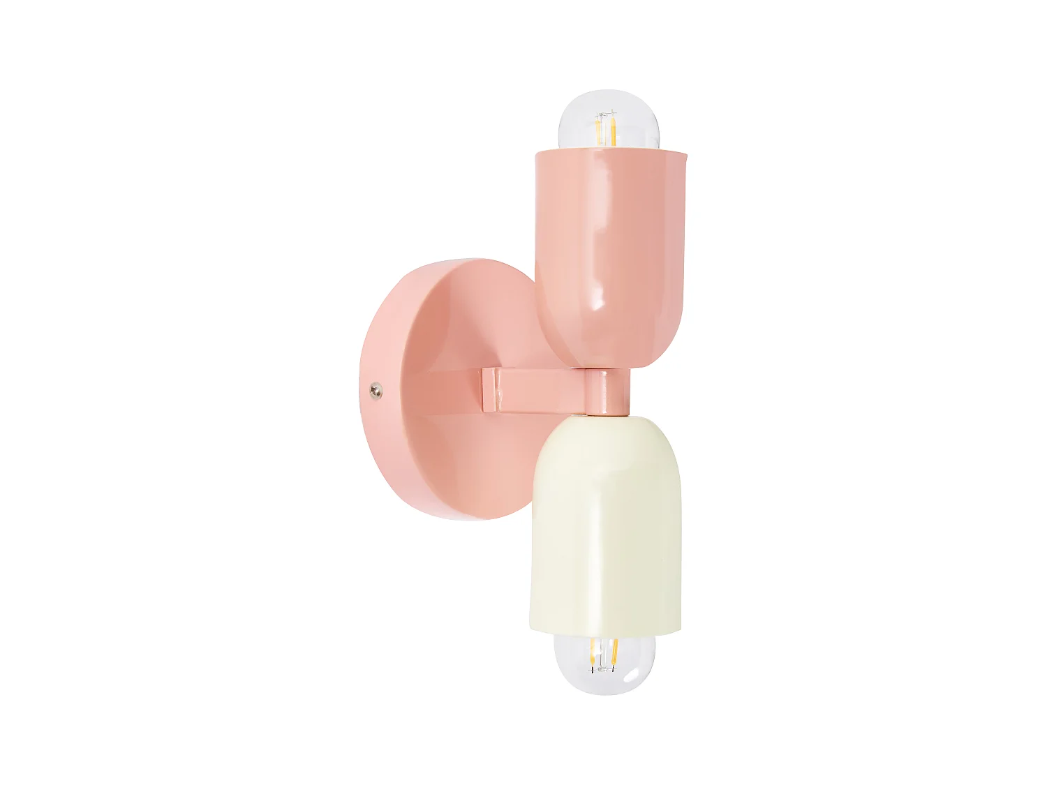 Lot de 2 lampes murales TOPI Métal Rose pastel