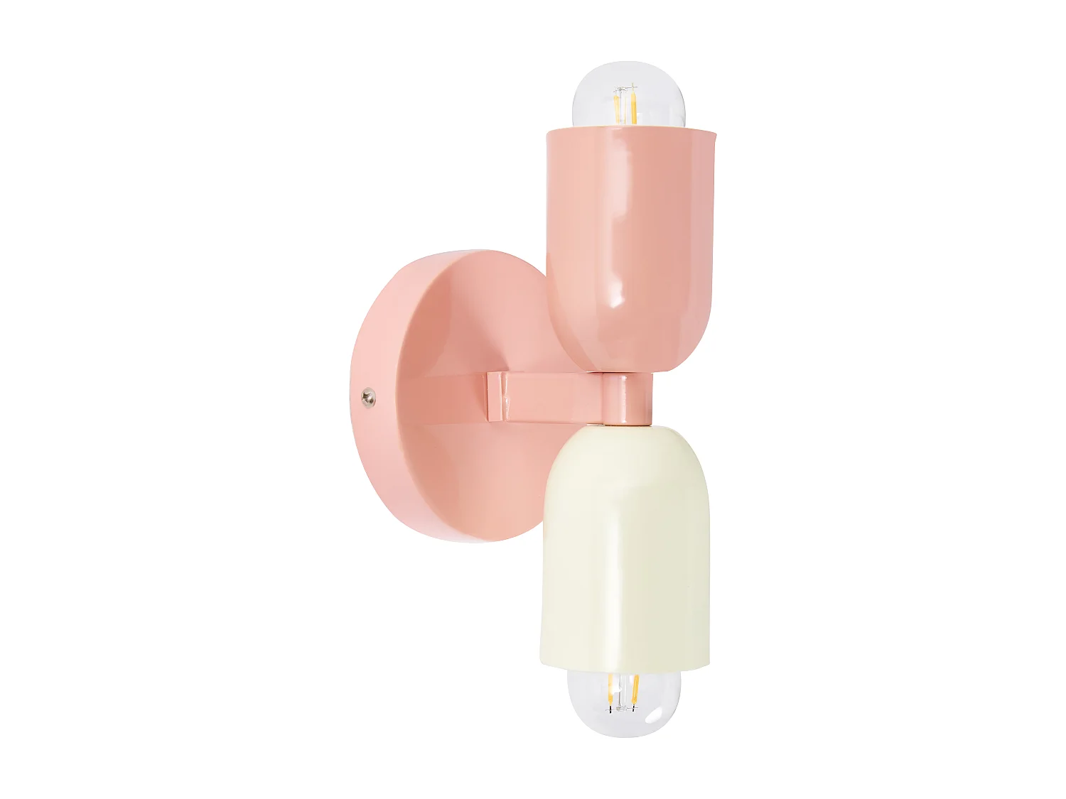 Lot de 2 lampes murales TOPI Métal Rose pastel