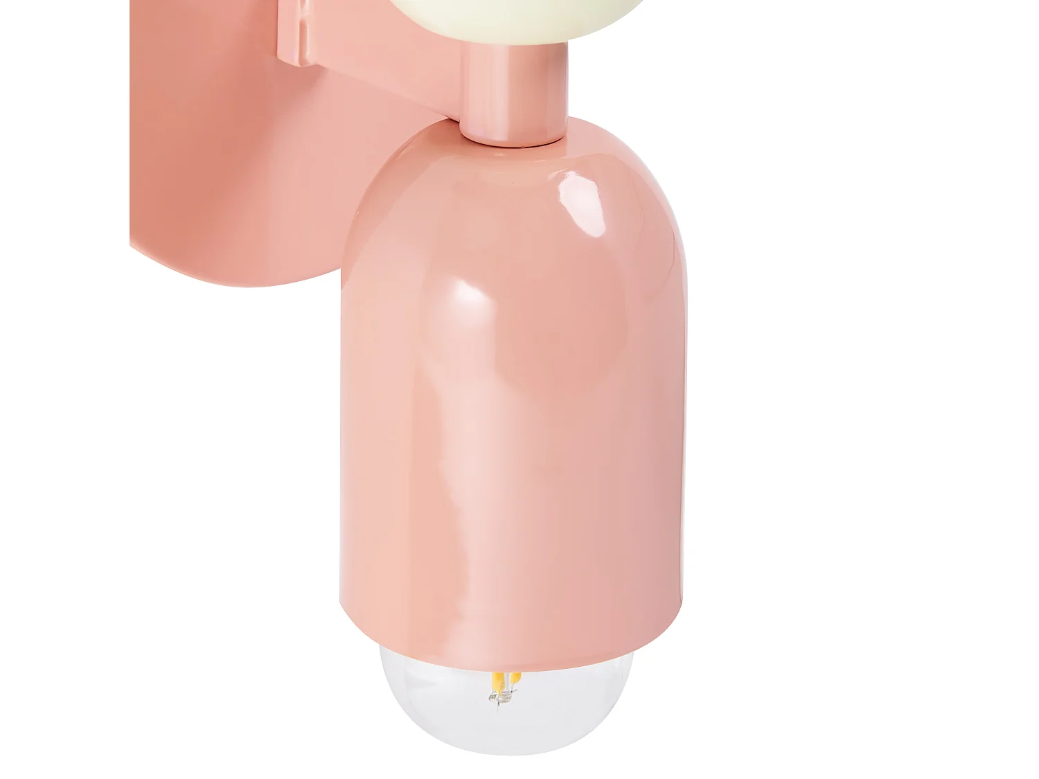 Lot de 2 lampes murales TOPI Métal Rose pastel