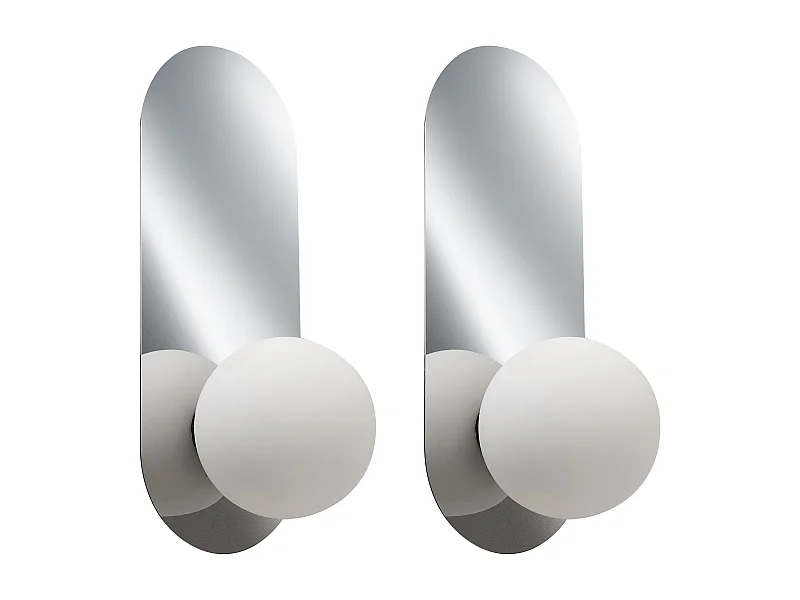 Lot de 2 lampes murales LEISI Argenté