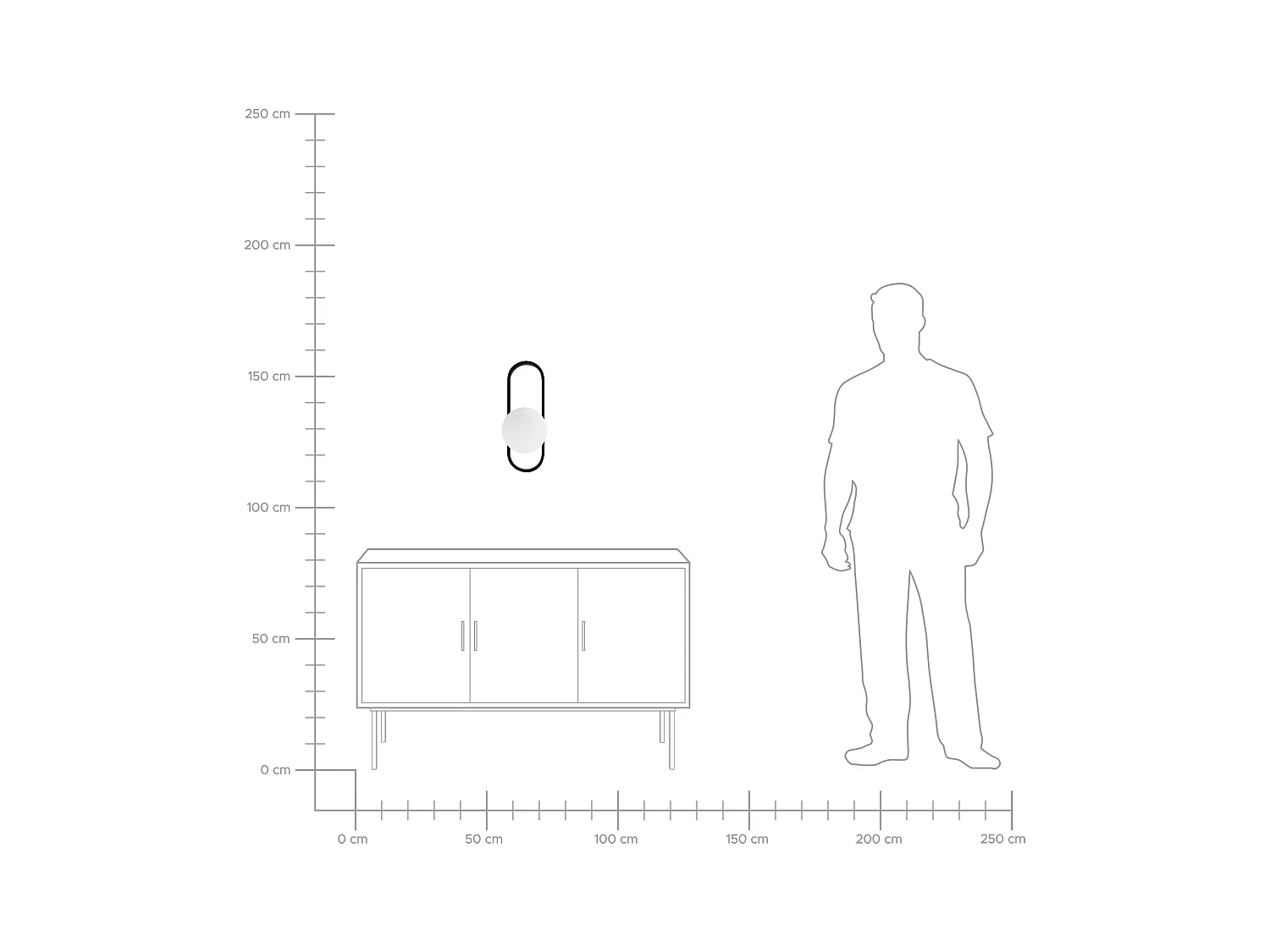 Lampa ścienna VARDI Metal Czarny