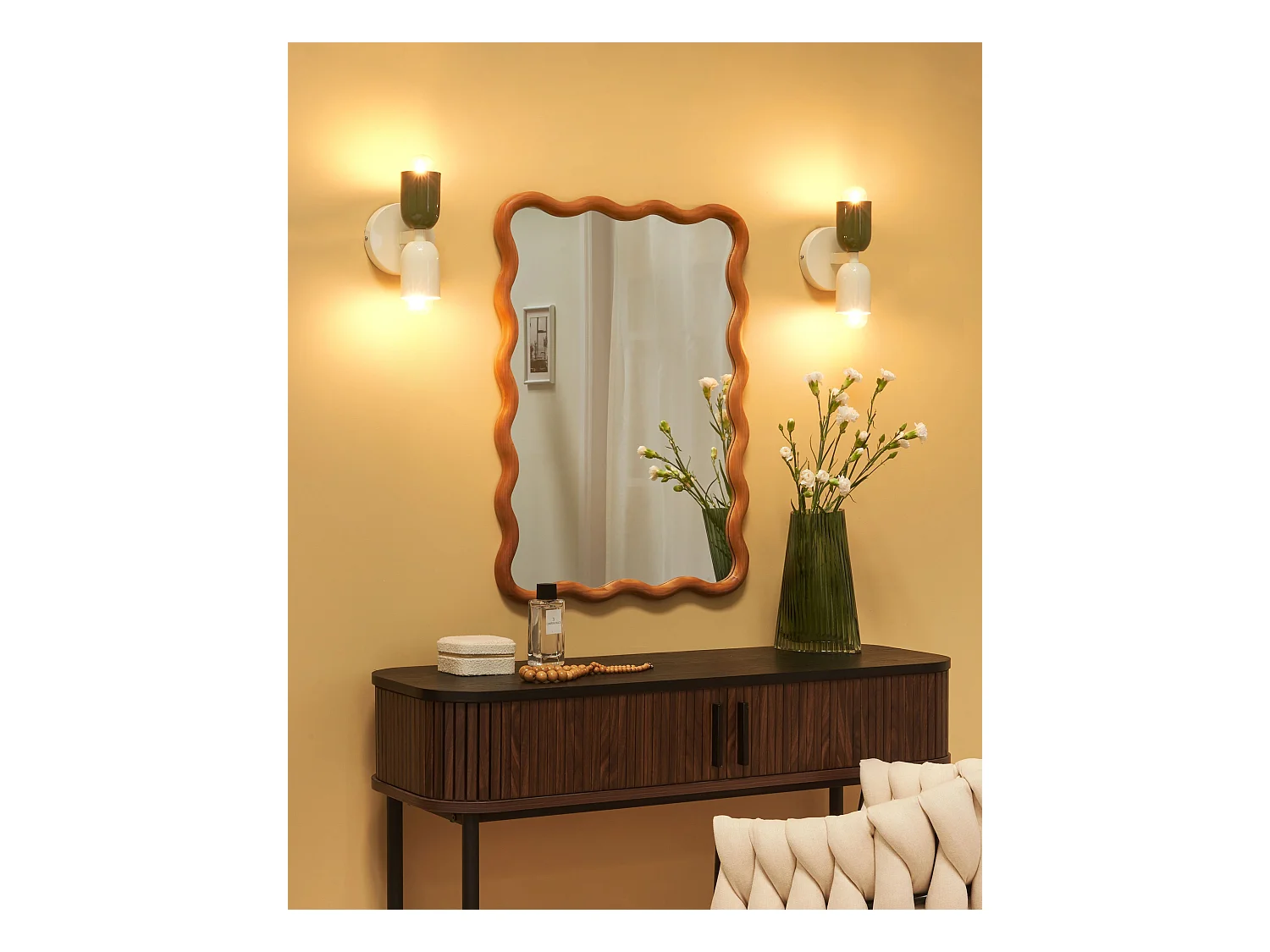 Set di 2 lampade da parete TOPI Metallo Bianco sporco