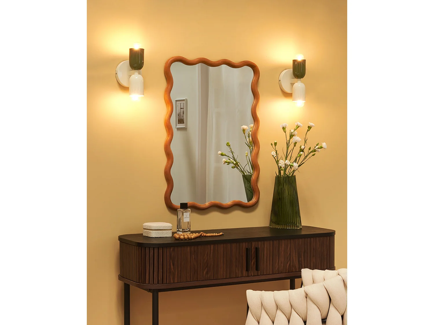 Lot de 2 lampes murales TOPI Métal Blanc cassé