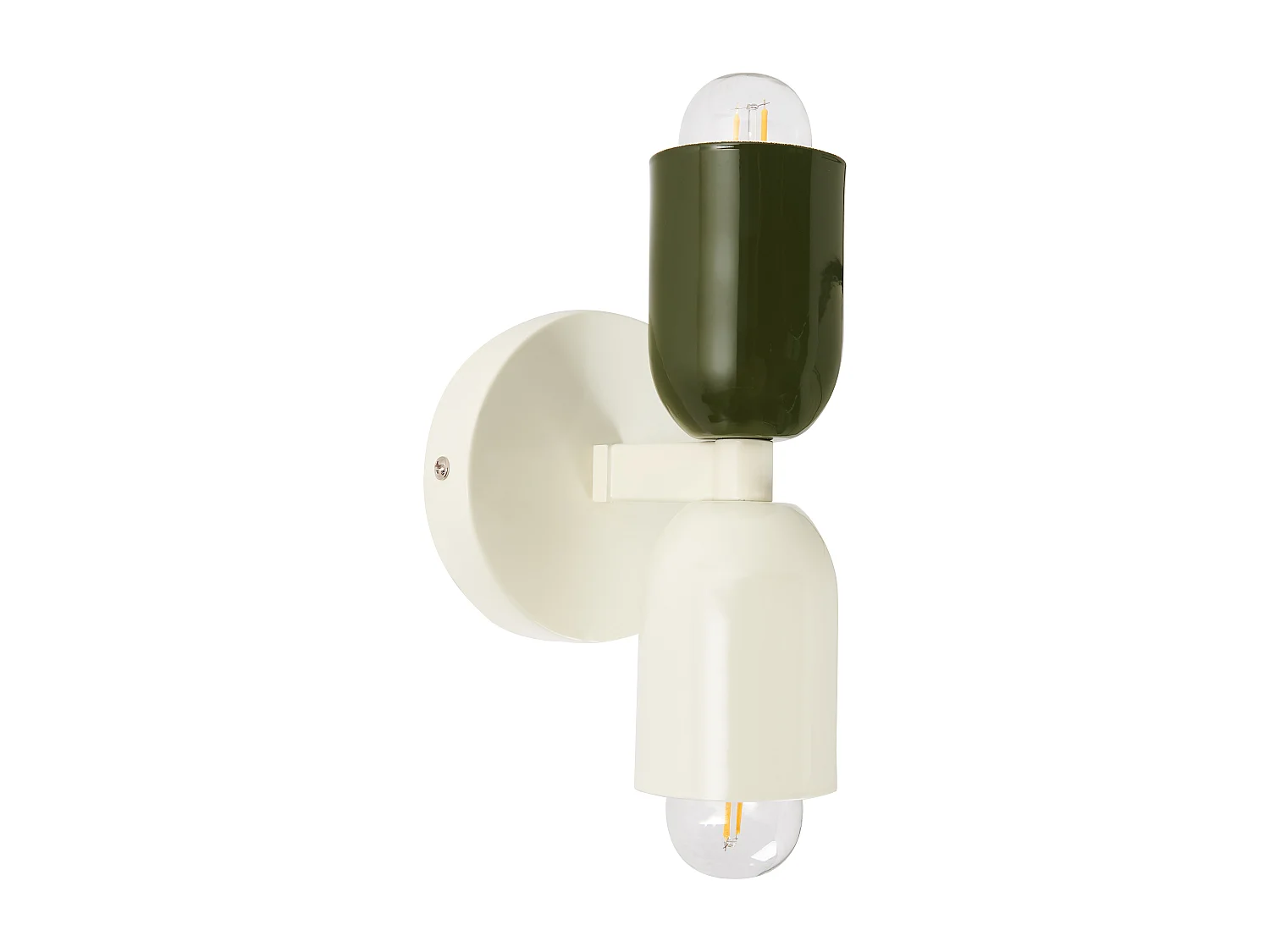 Lot de 2 lampes murales TOPI Métal Blanc cassé