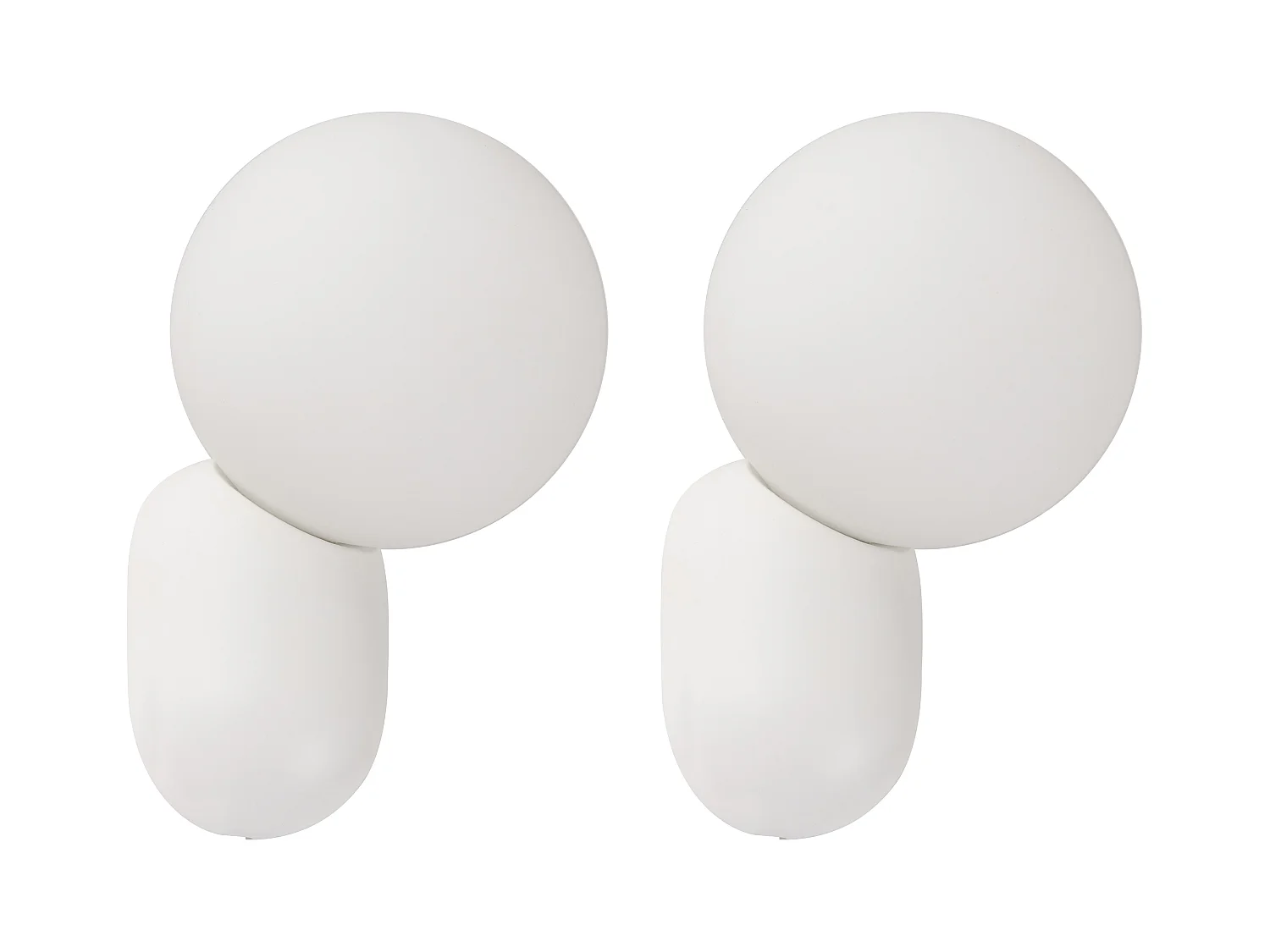 Lot de 2 lampes murales HELME Blanc