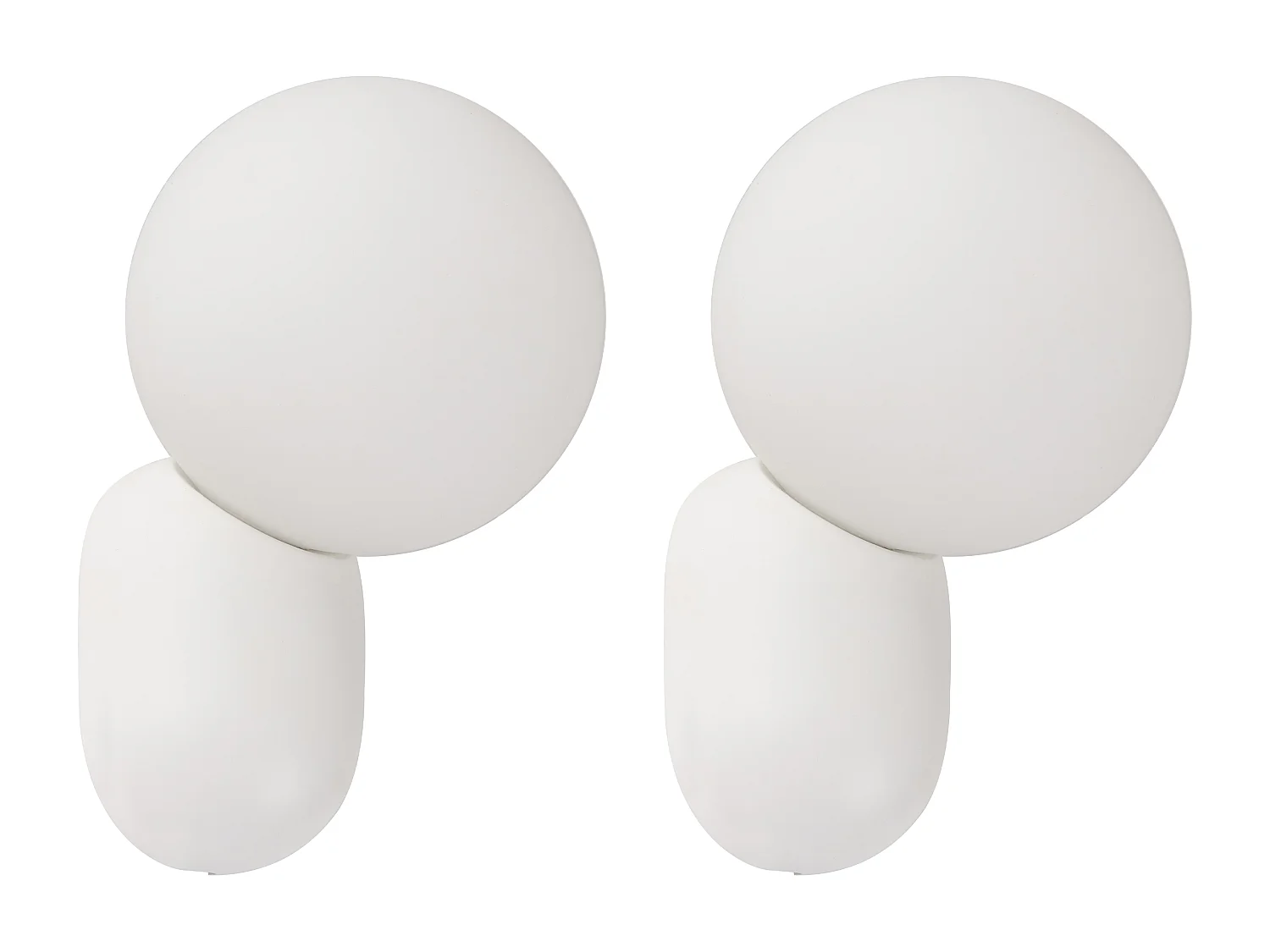 Set di 2 lampade da parete HELME Bianco