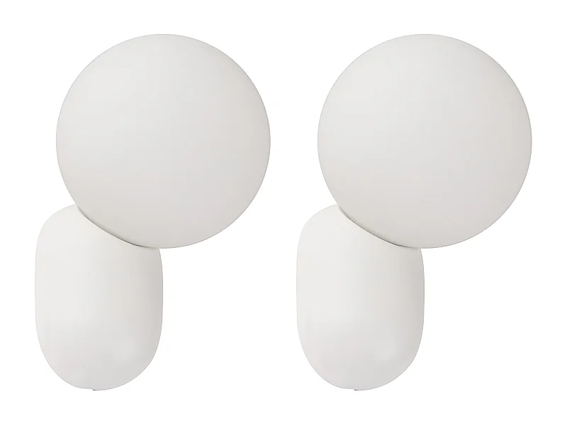 Set di 2 lampade da parete HELME Bianco
