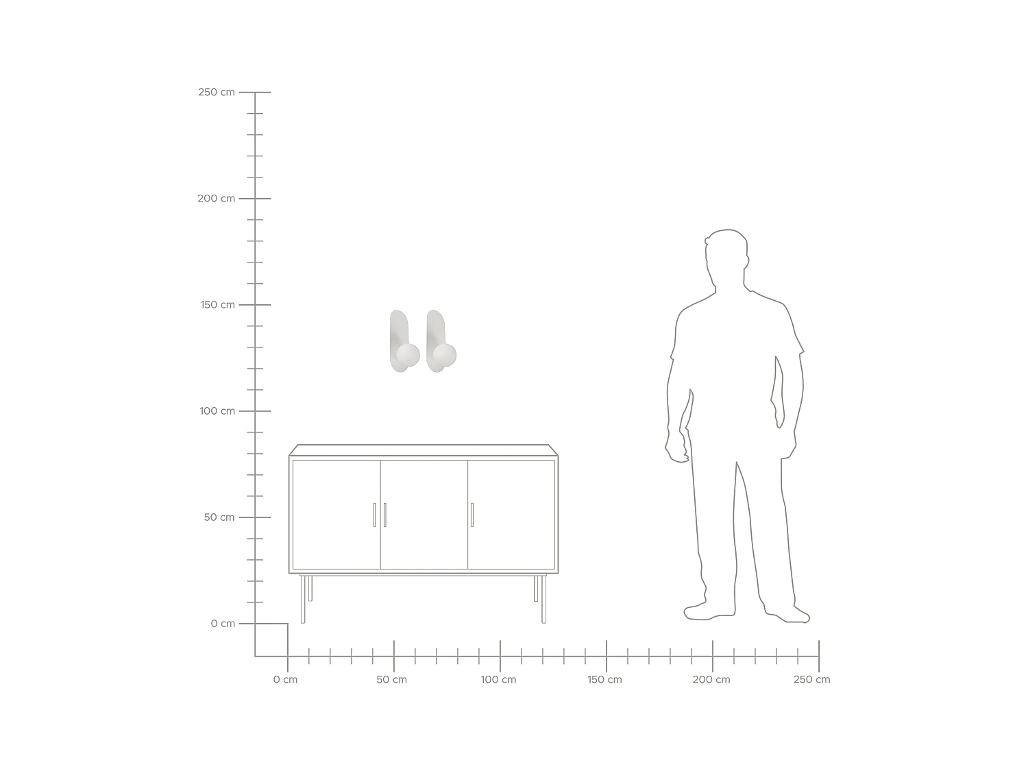 Set van 2 wandlampen LEISI Wit