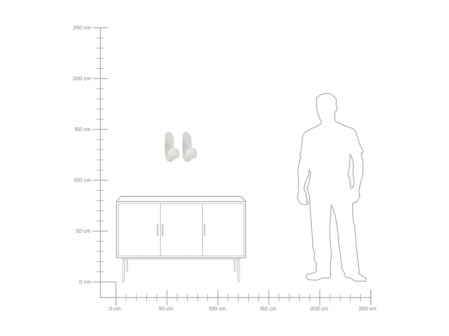 Lot de 2 lampes murales LEISI Blanc