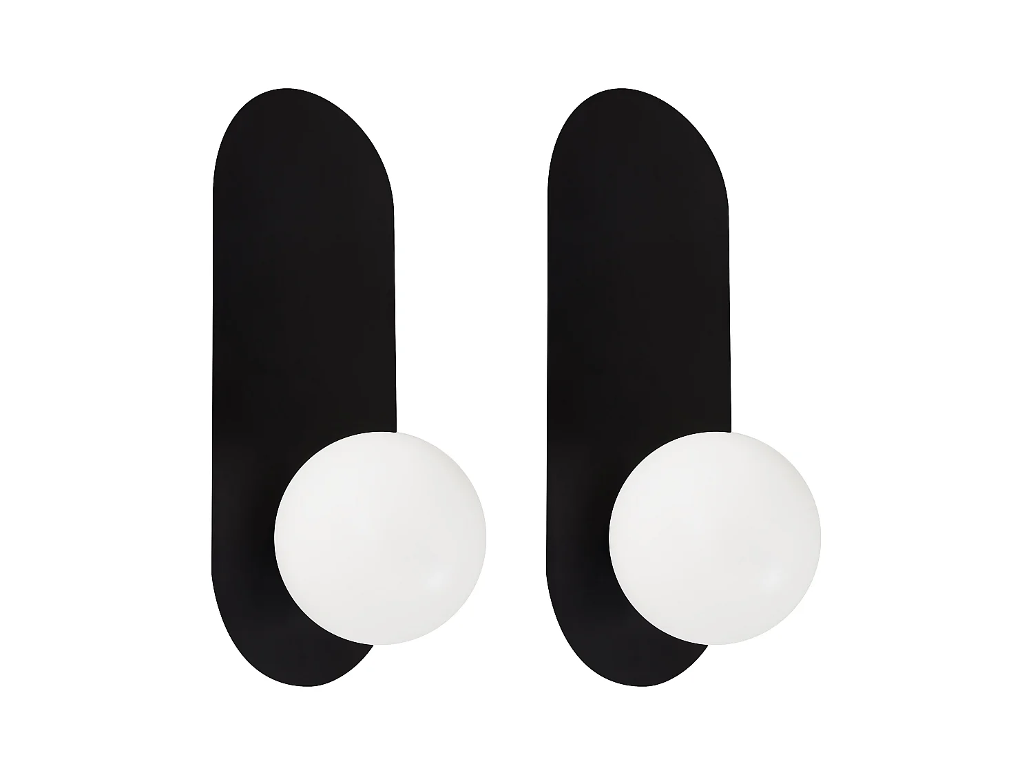 Lot de 2 lampes murales LEISI Noir