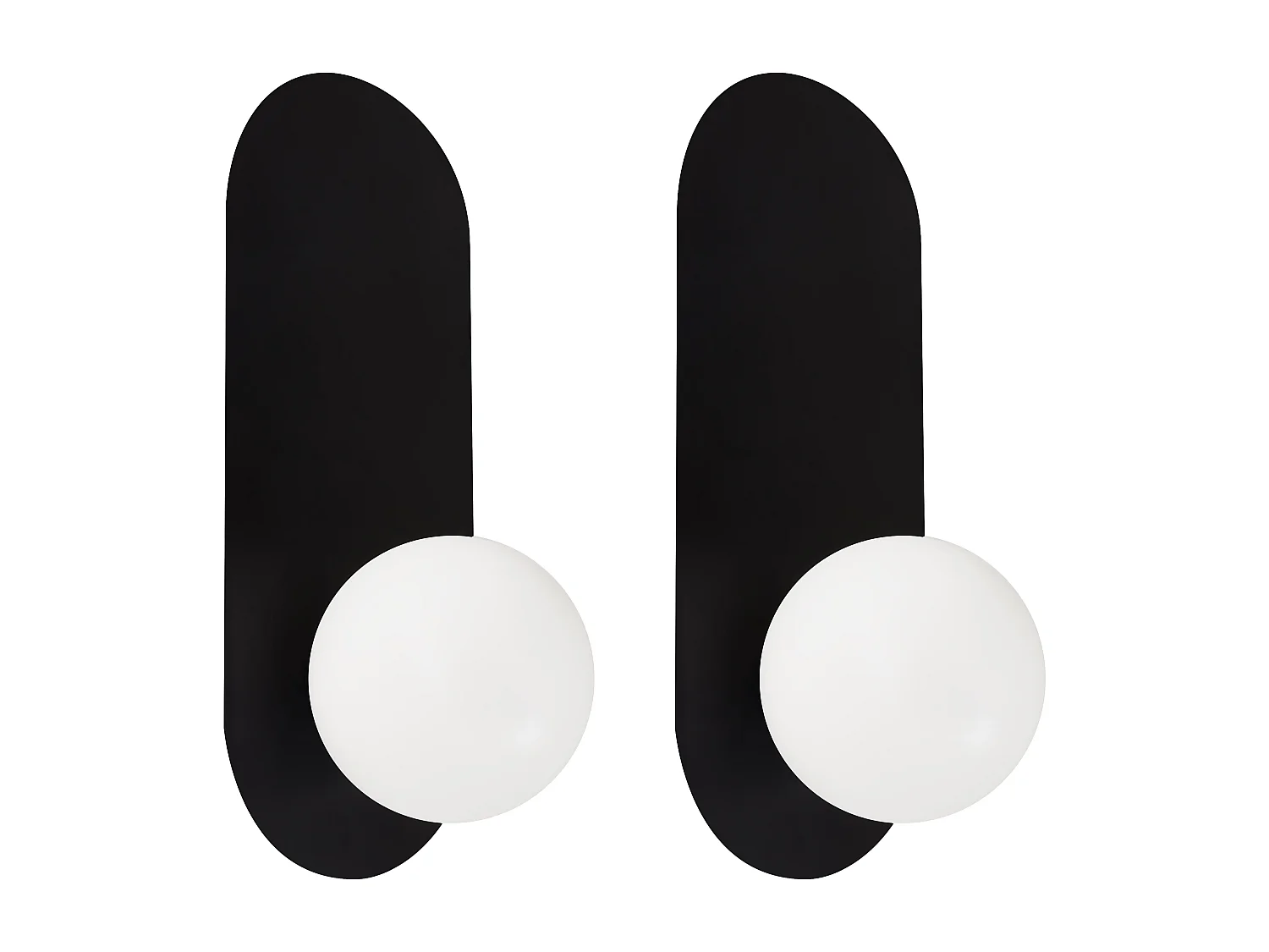 Lot de 2 lampes murales LEISI Noir