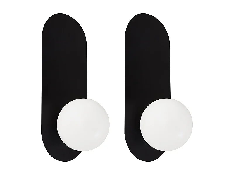 Lot de 2 lampes murales LEISI Noir
