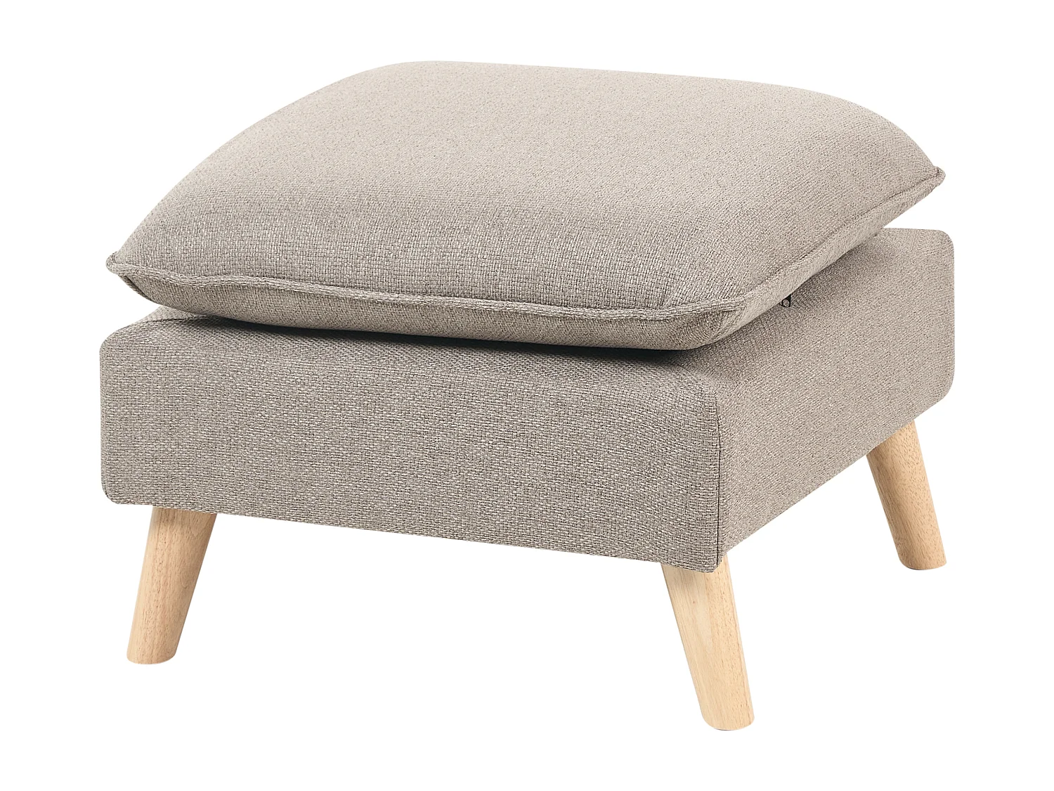 Sofa DALVIK Jasnobrązowy z otomaną dla 3 osób