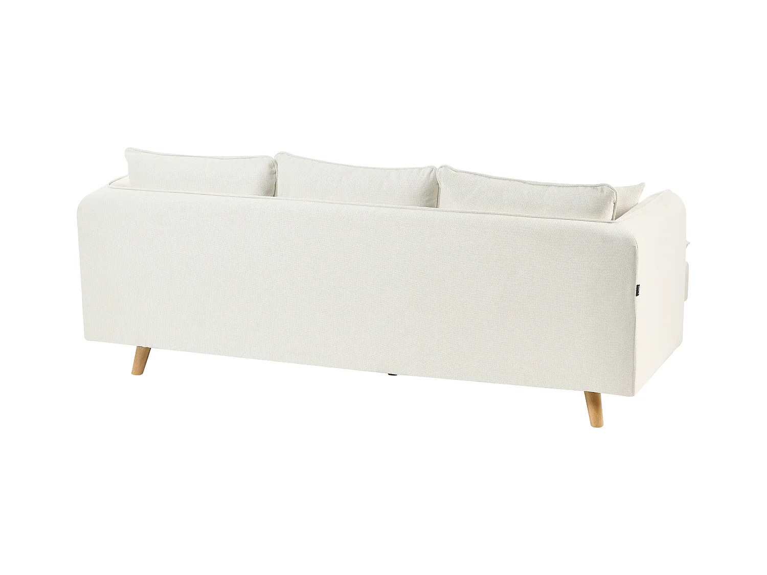 Sofa DALVIK Biały z otomaną dla 3 osób