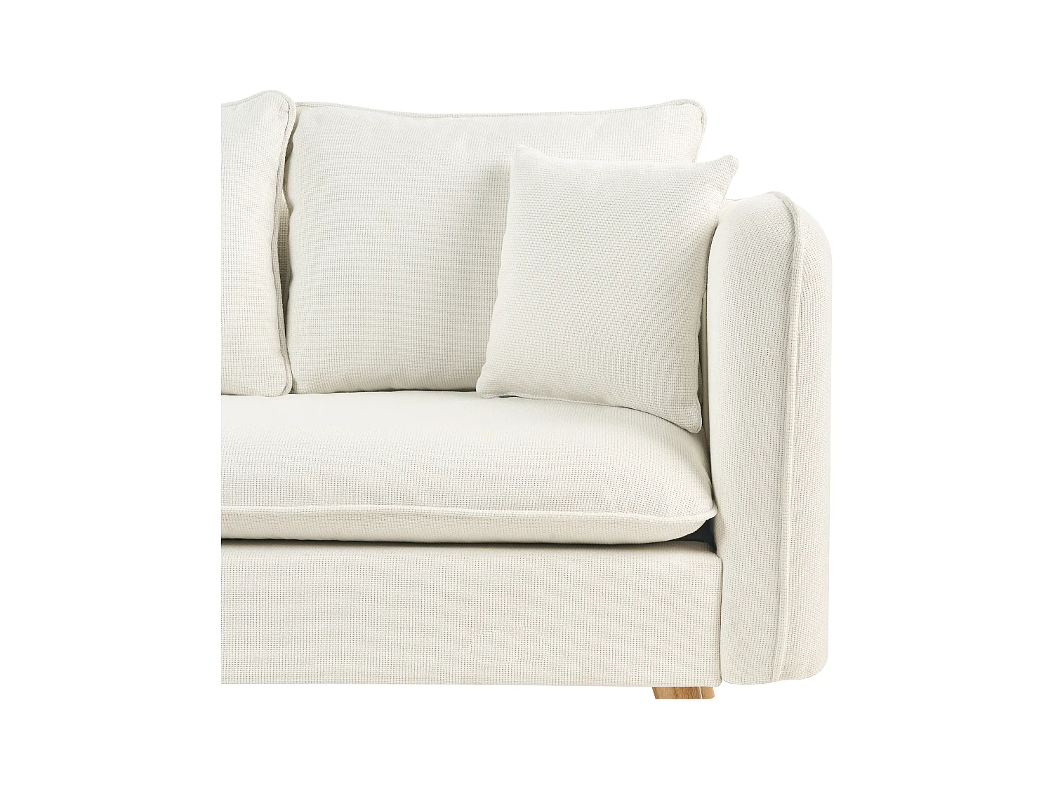 Sofa DALVIK Biały z otomaną dla 3 osób