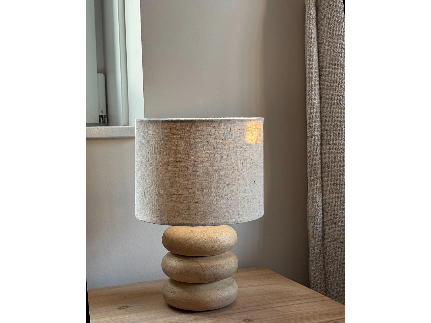 Lampe à poser BETWA Bois de manguier Marron clair