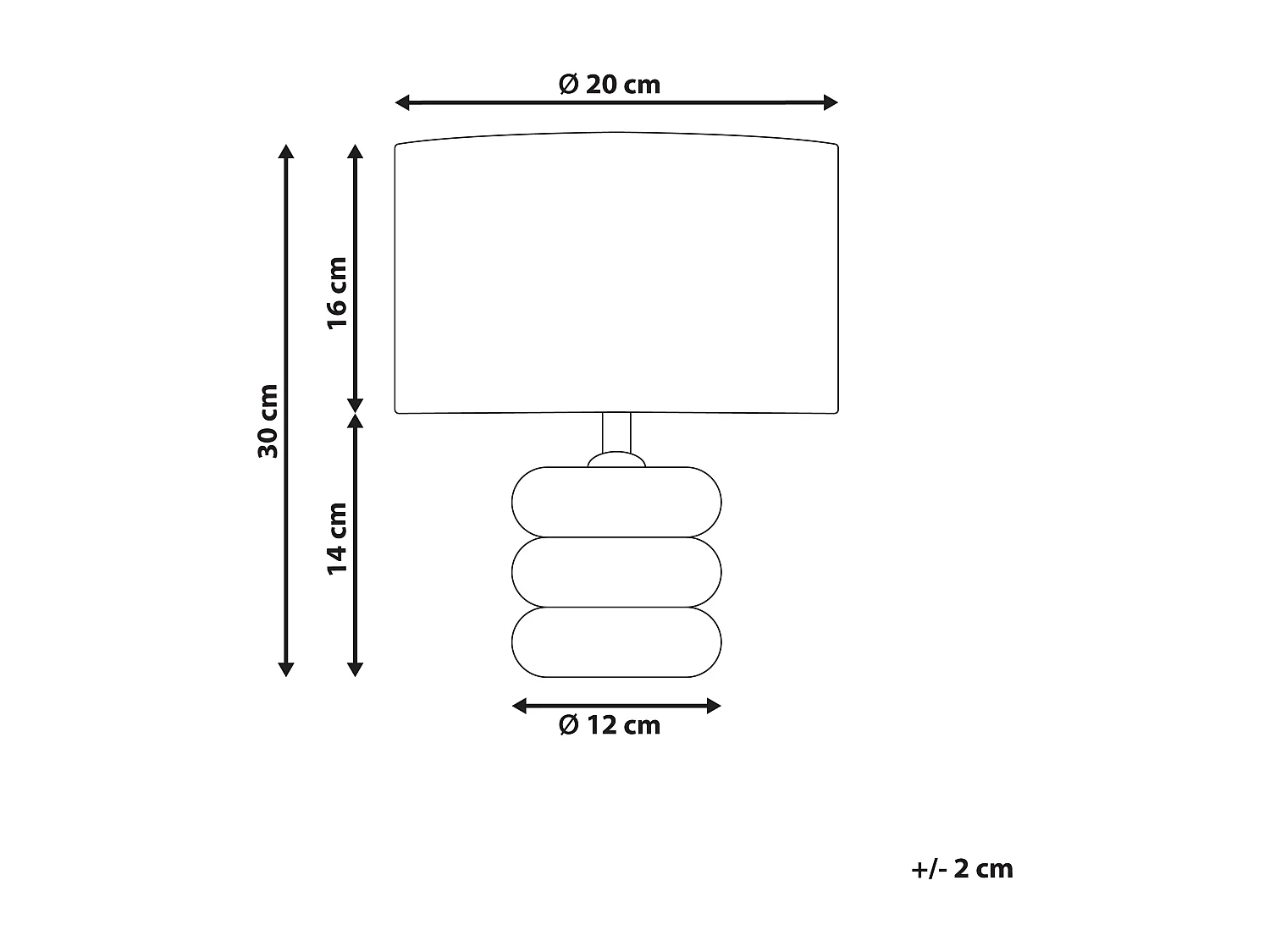 Lámpara de mesa BETWA Madera de mango Marrón claro