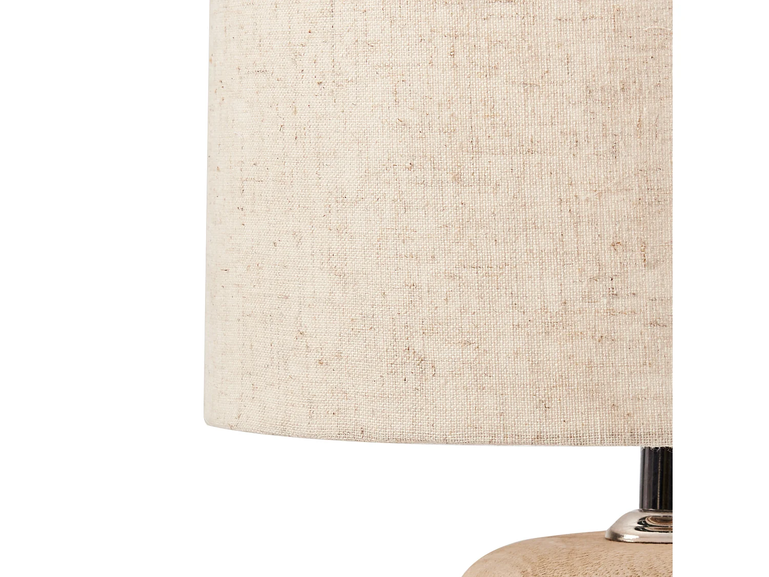 Tischlampe Baumwolle Mangoholz beige / hell braun modernes Design Betwa