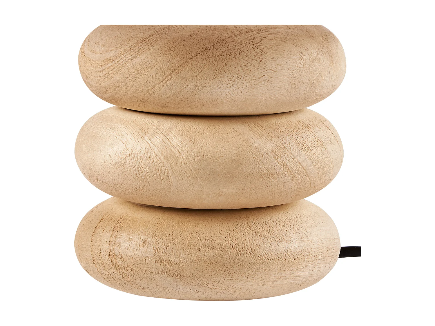 Tischlampe Baumwolle Mangoholz beige / hell braun modernes Design Betwa