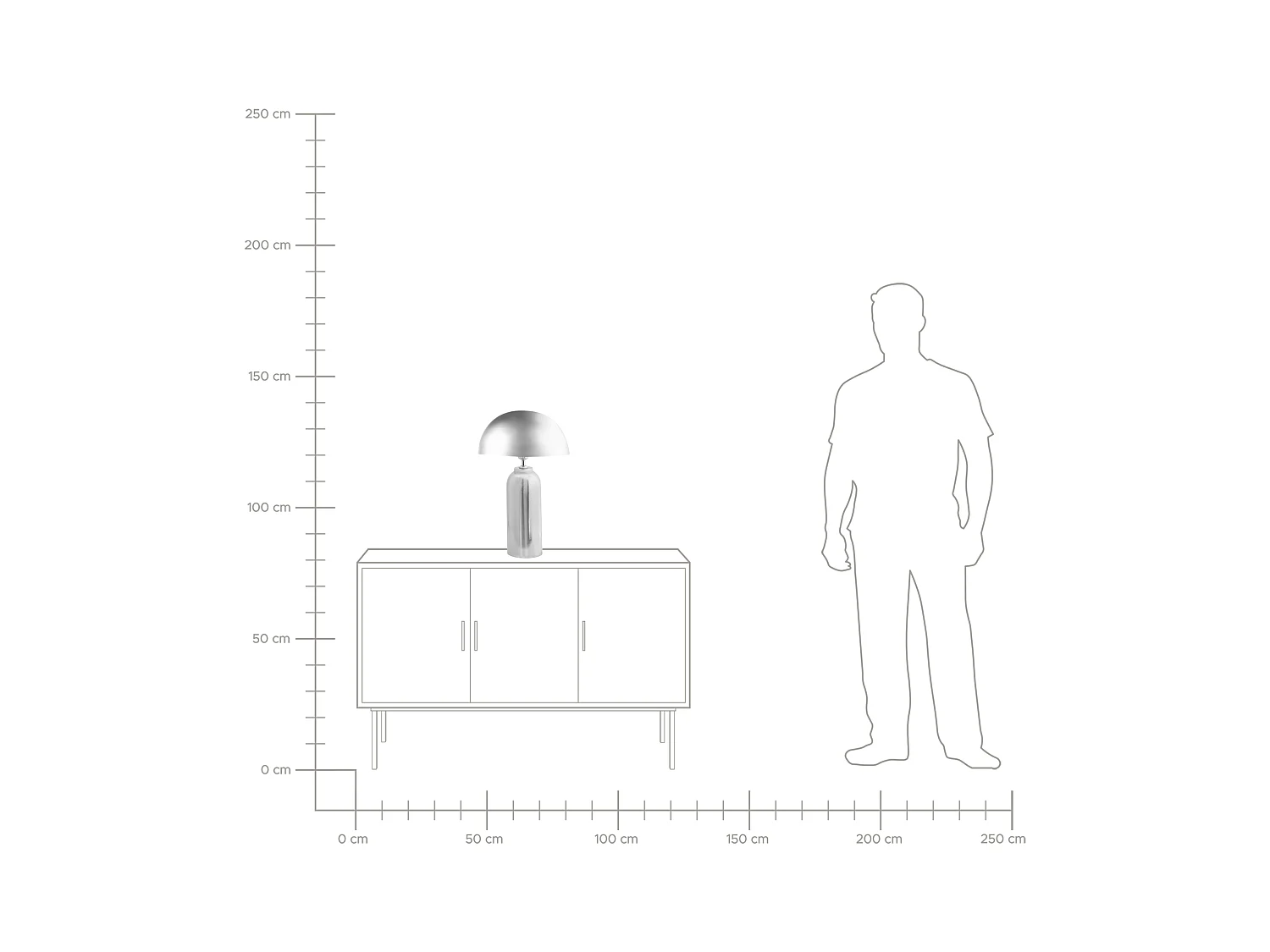 Lampa stołowa JALANGI Metal Srebrny