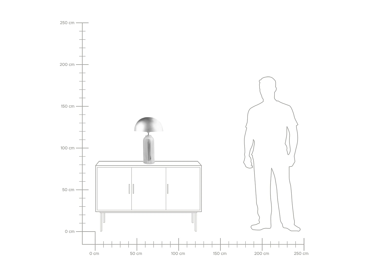 Lampe à poser JALANGI Métal Argenté