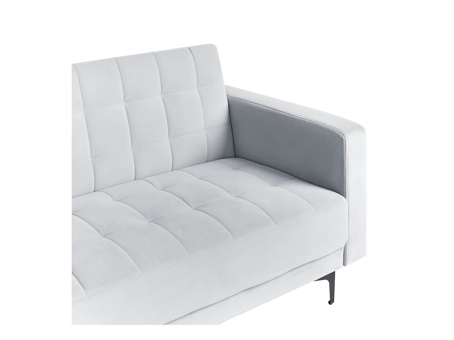 Sofá cama ABERDEEN Terciopelo Gris claro 3 plazas