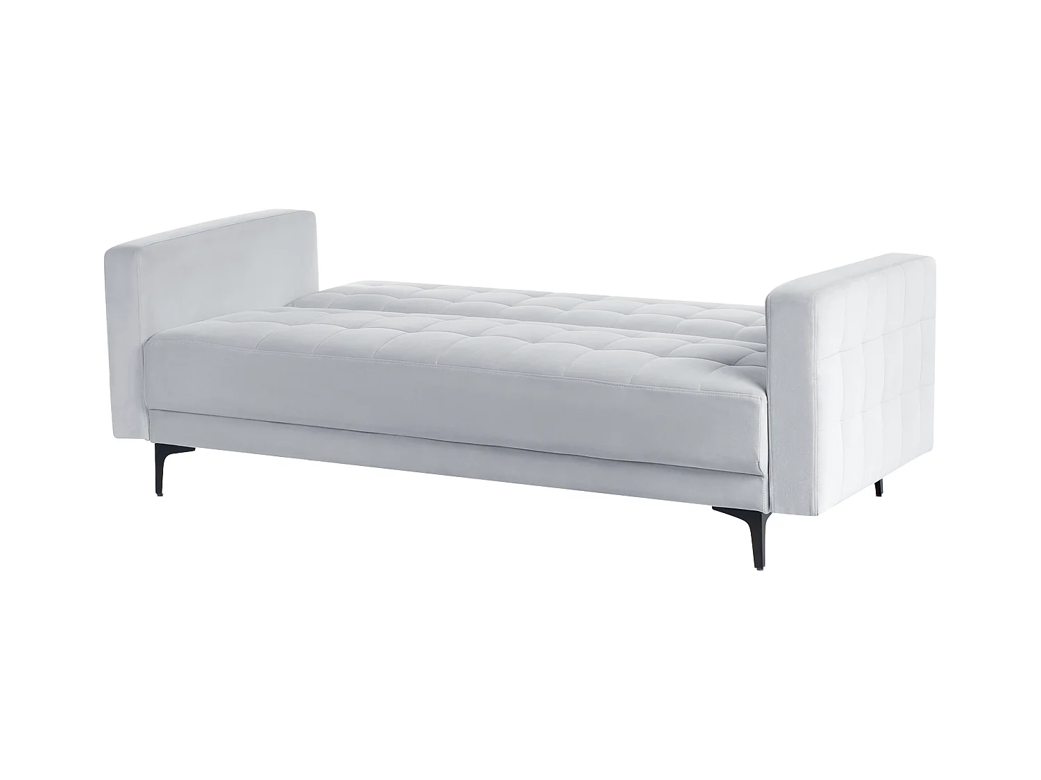 Canapé-lit 3 places ABERDEEN Velours Gris clair
