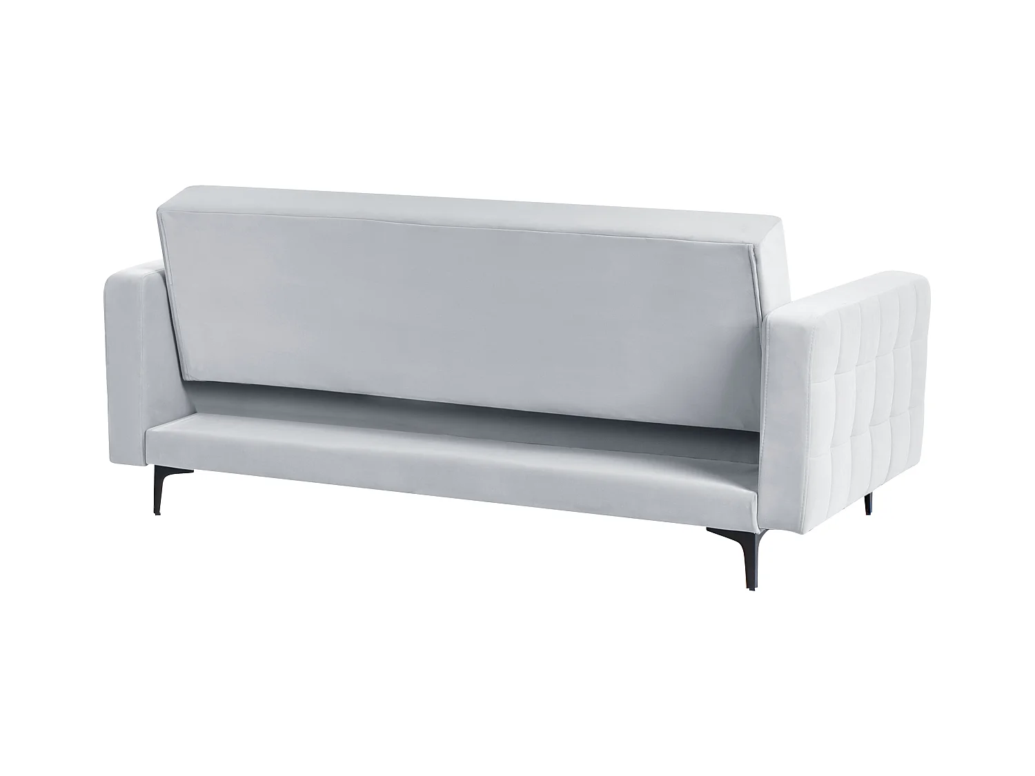 Canapé-lit 3 places ABERDEEN Velours Gris clair