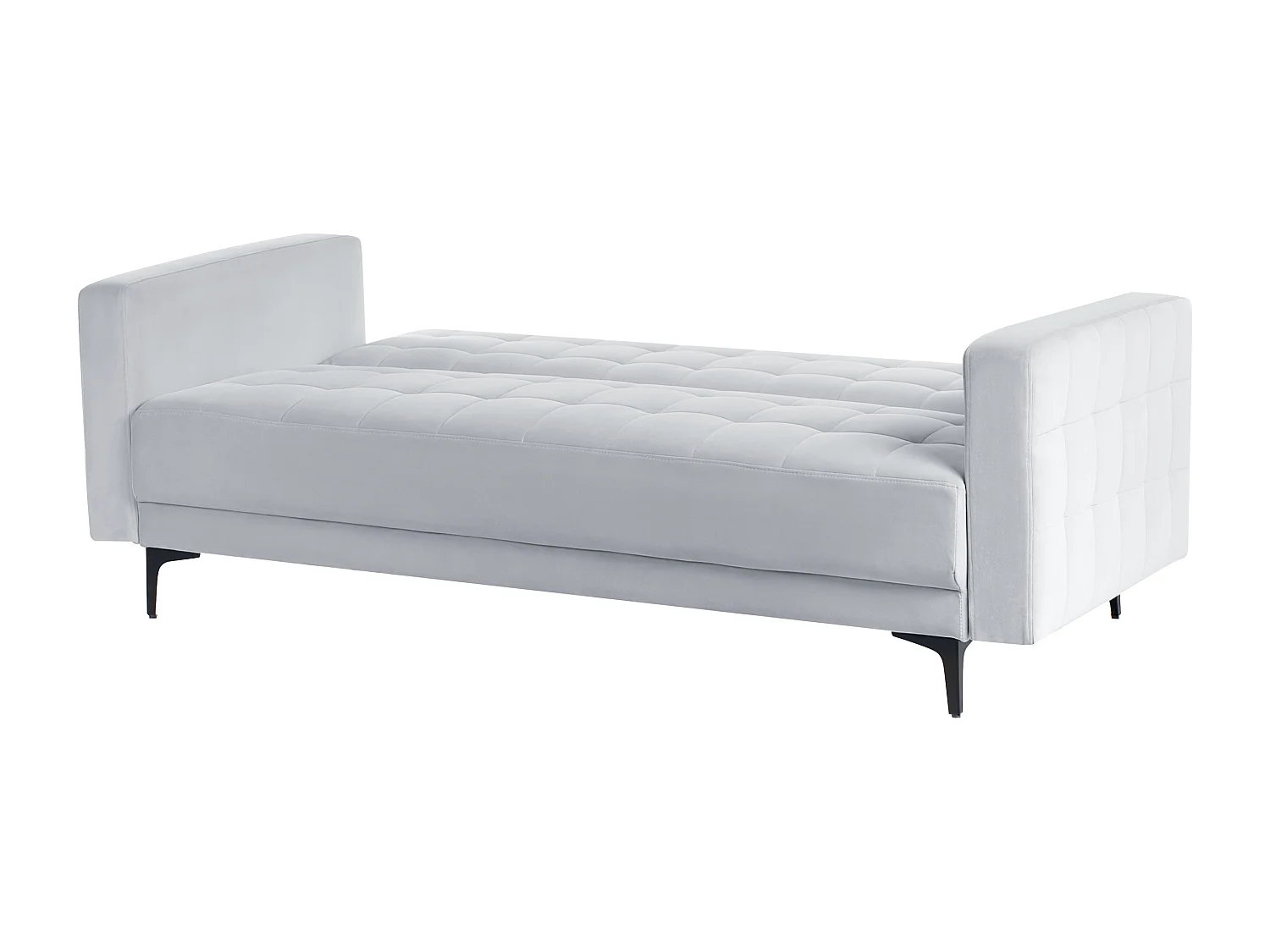 Canapé-lit 3 places ABERDEEN Velours Gris clair