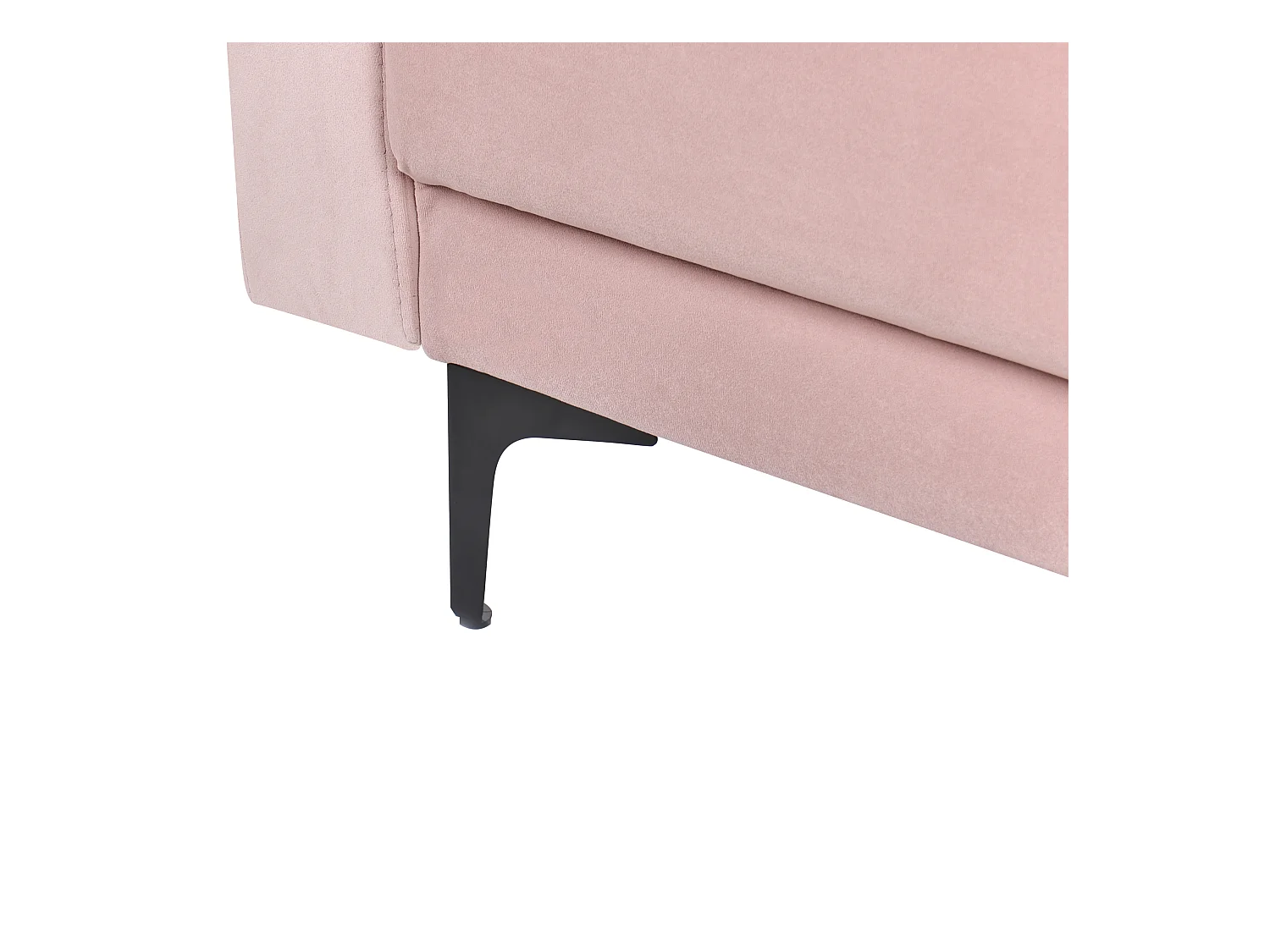 Modulaire U-vormige slaapbank ABERDEEN Fluweel Pastelroze 5-zitter