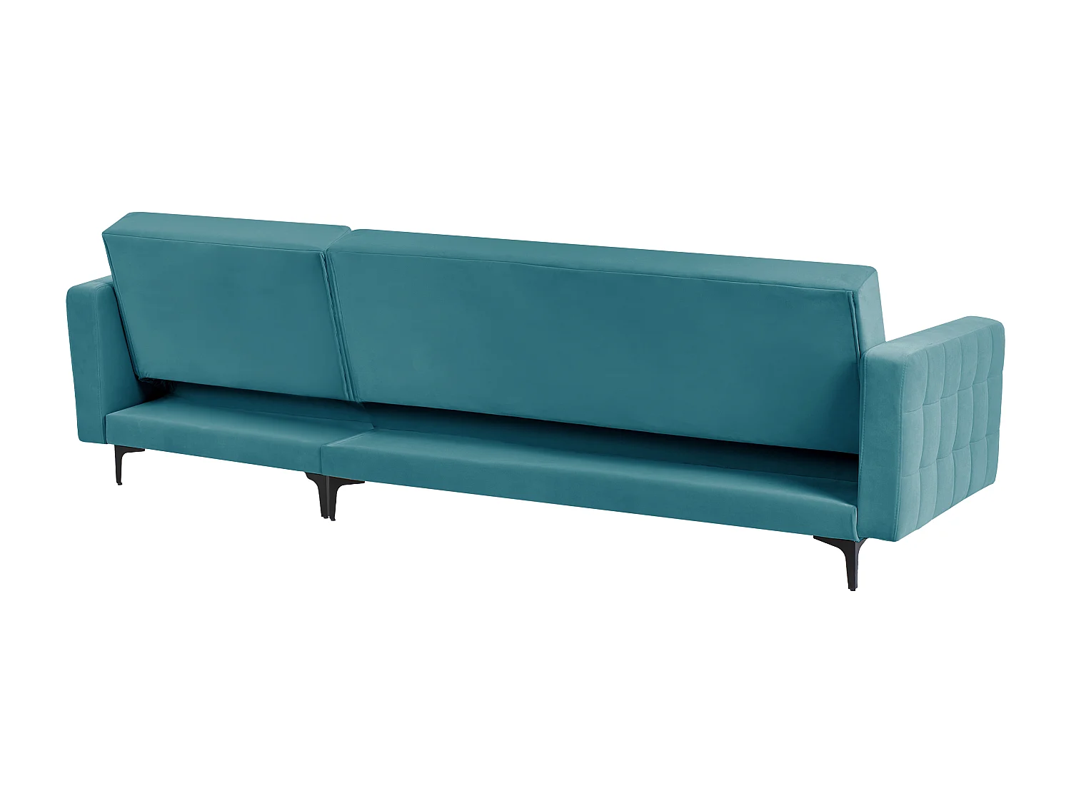 Narożnik rozkładany modułowy ABERDEEN Welur Morski dla 4 osób Lewostronny