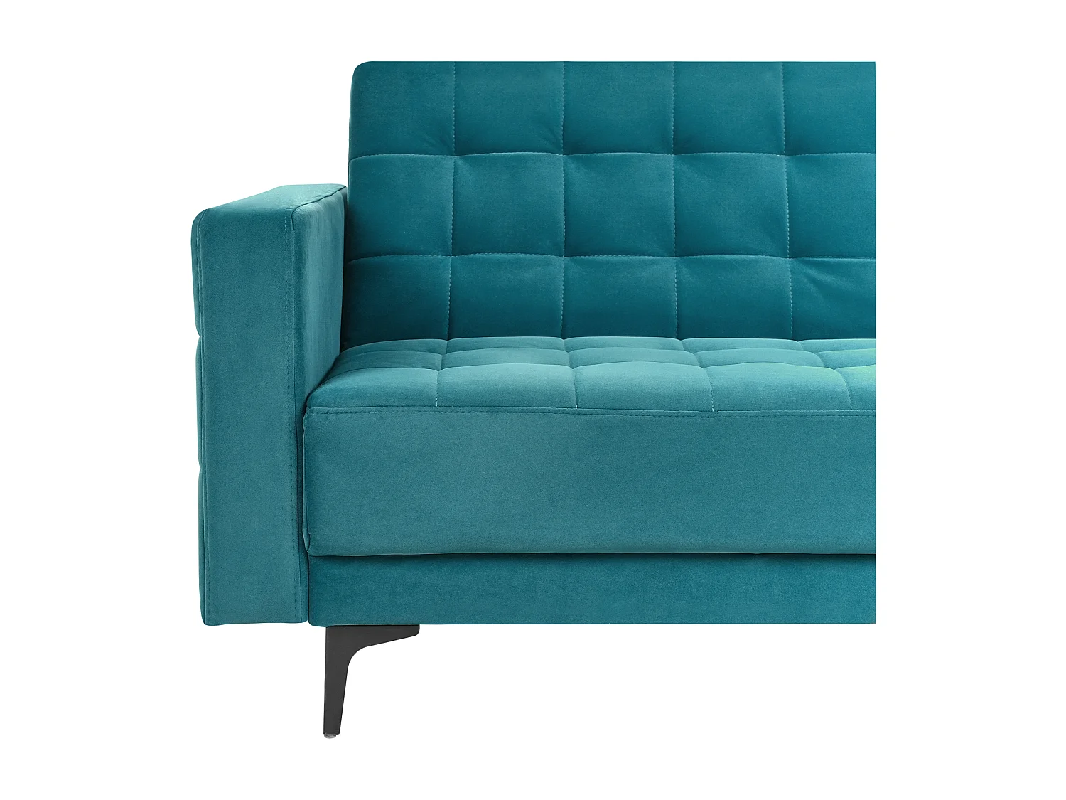 Narożnik rozkładany modułowy ABERDEEN Welur Morski dla 4 osób Lewostronny