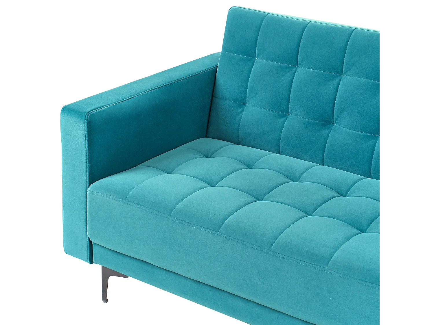 Narożnik rozkładany modułowy ABERDEEN Welur Morski dla 4 osób Lewostronny