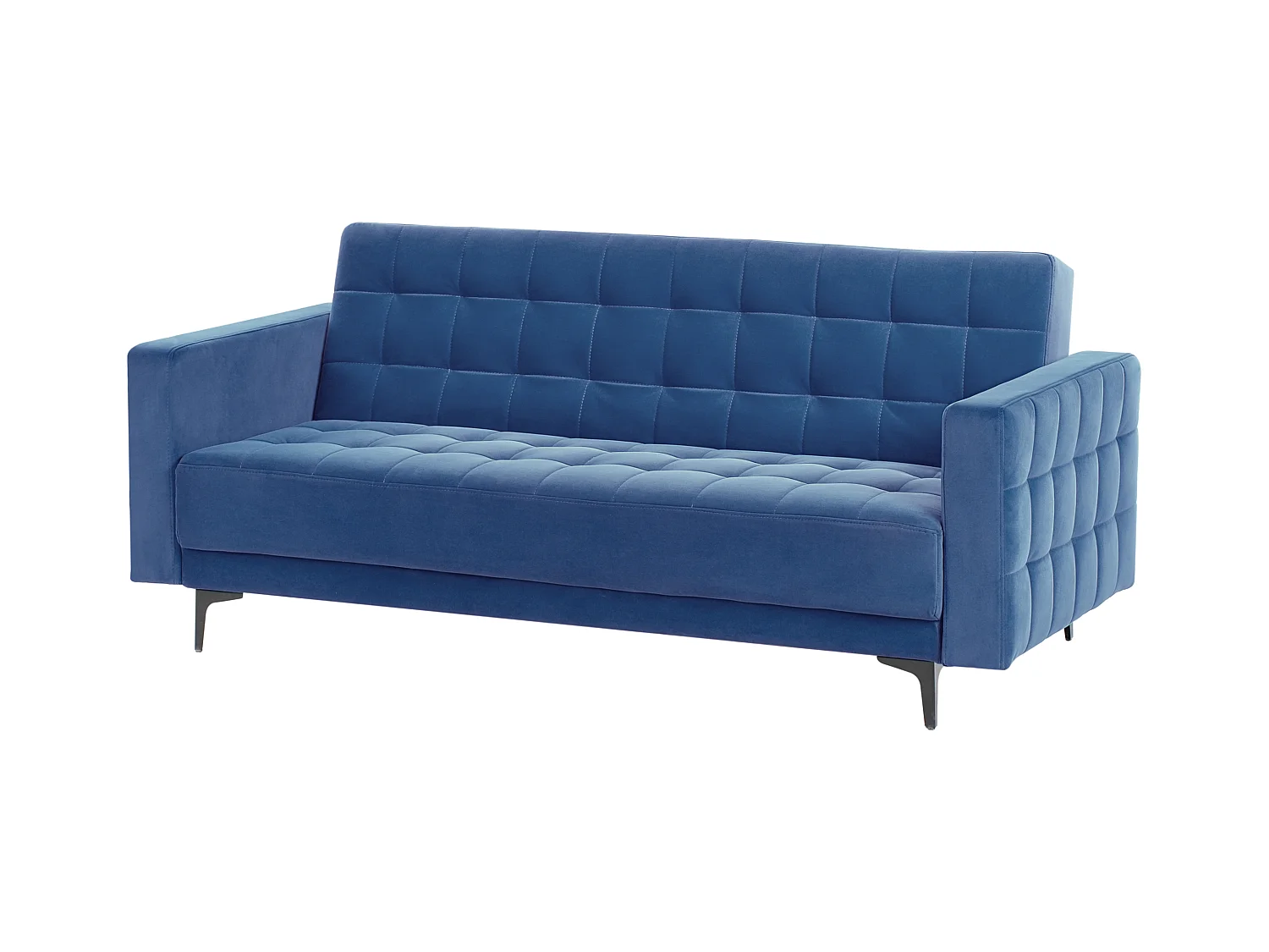 Canapé-lit 3 places ABERDEEN Velours Bleu