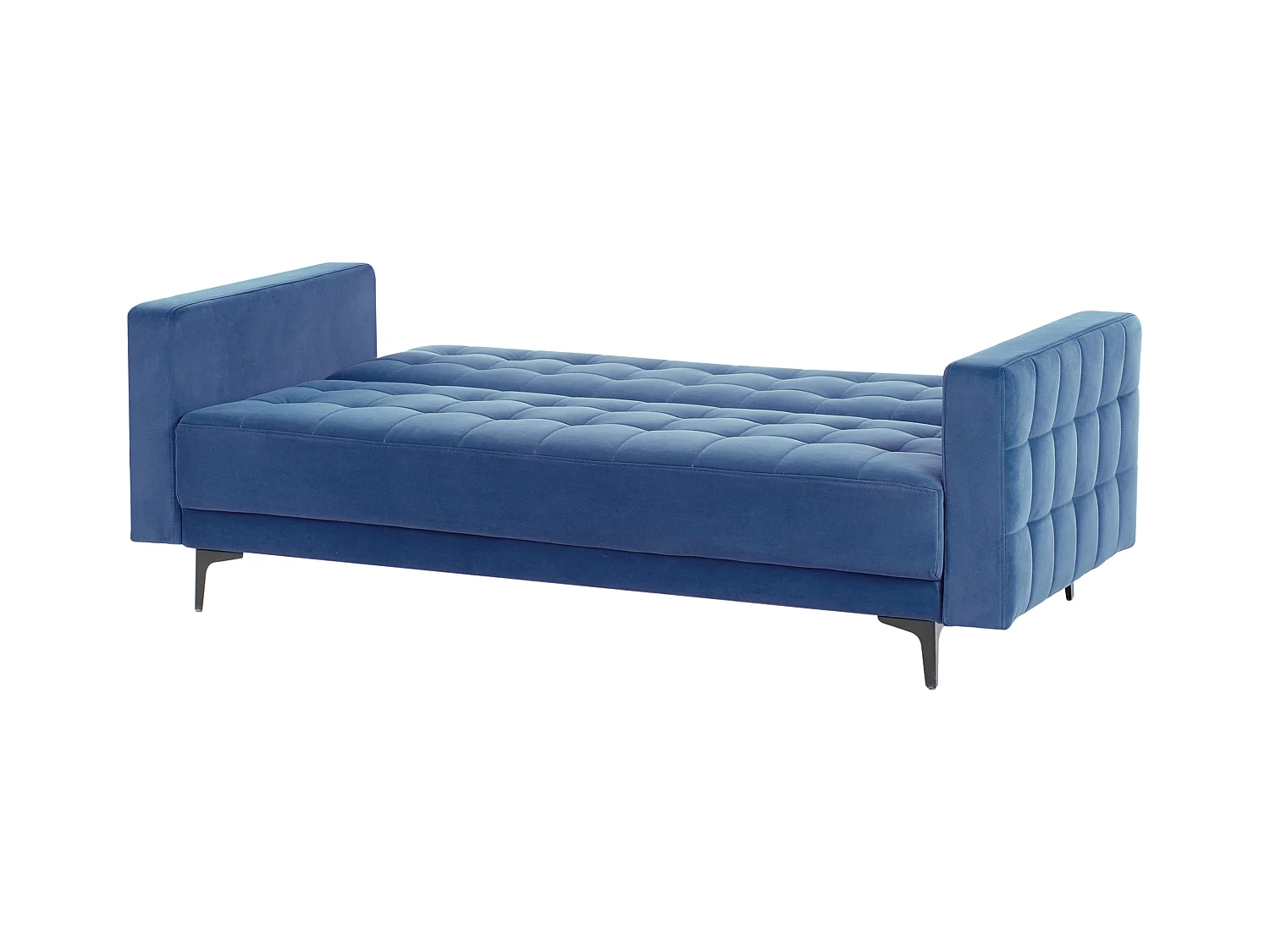 Canapé-lit 3 places ABERDEEN Velours Bleu