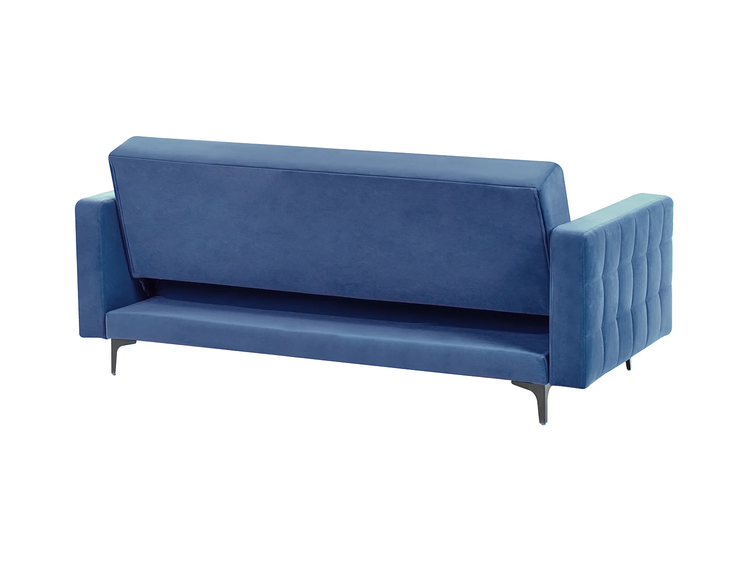 Canapé-lit 3 places ABERDEEN Velours Bleu