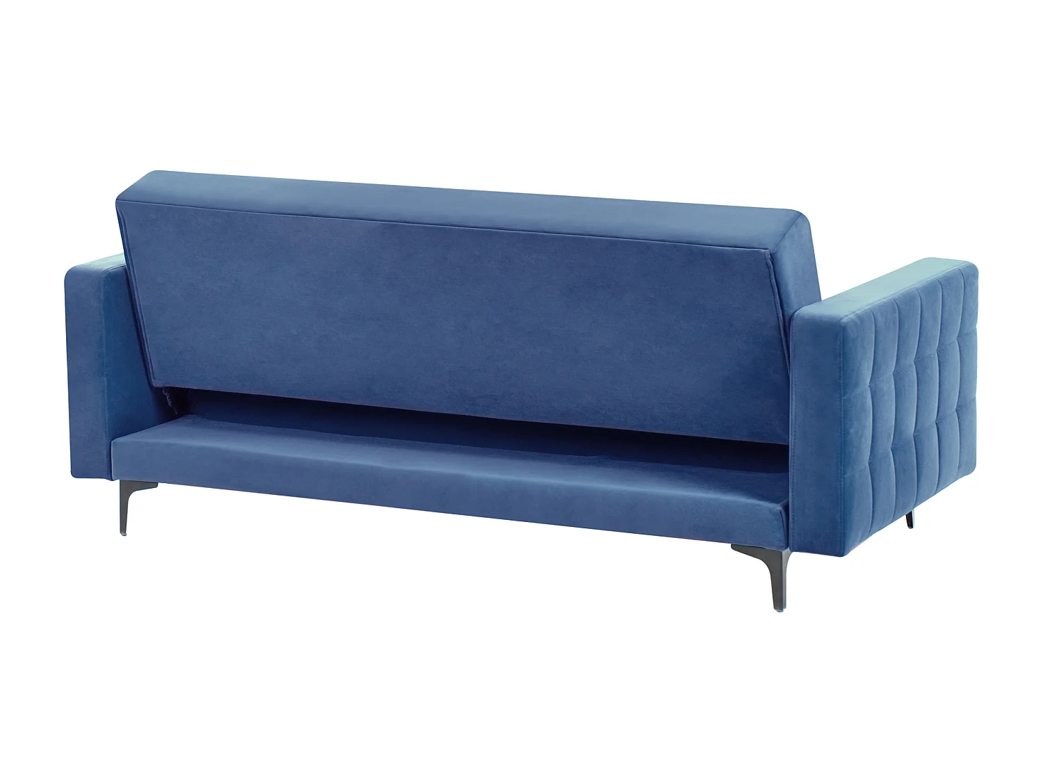 Canapé-lit 3 places ABERDEEN Velours Bleu