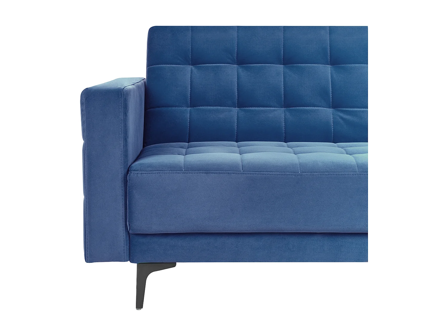 Canapé-lit 3 places ABERDEEN Velours Bleu