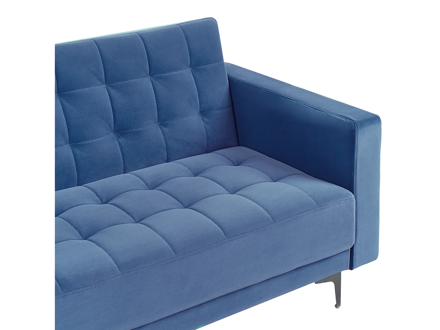 Canapé-lit 3 places ABERDEEN Velours Bleu