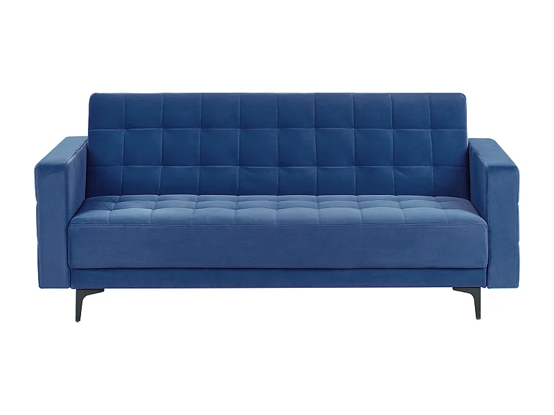 Divano letto ABERDEEN Velluto Blu 3 posti